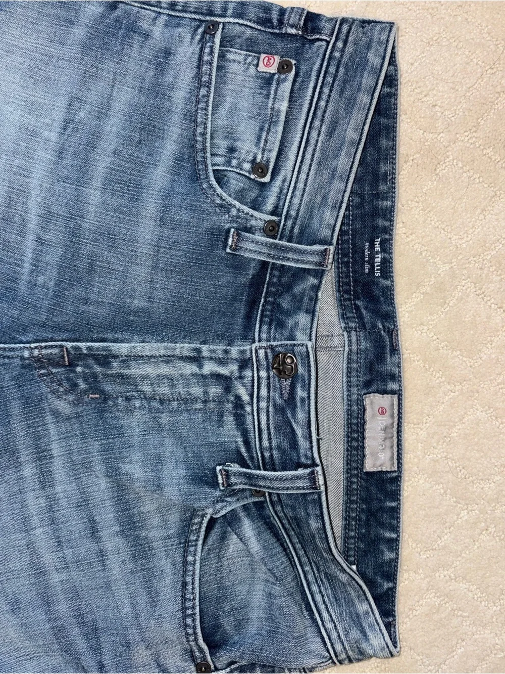 Ag Adriano Goldschmied Men's Slim Jeans in Faded Blue